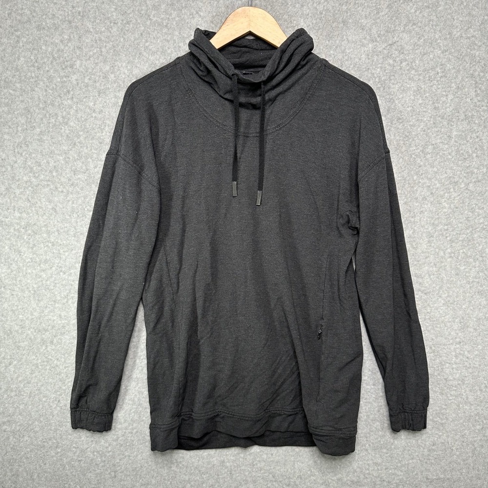 Lululemon Charcoal Gray Heather Cowl Neck Pullover Sweatshirt Size‎ 8 LW3BM7S